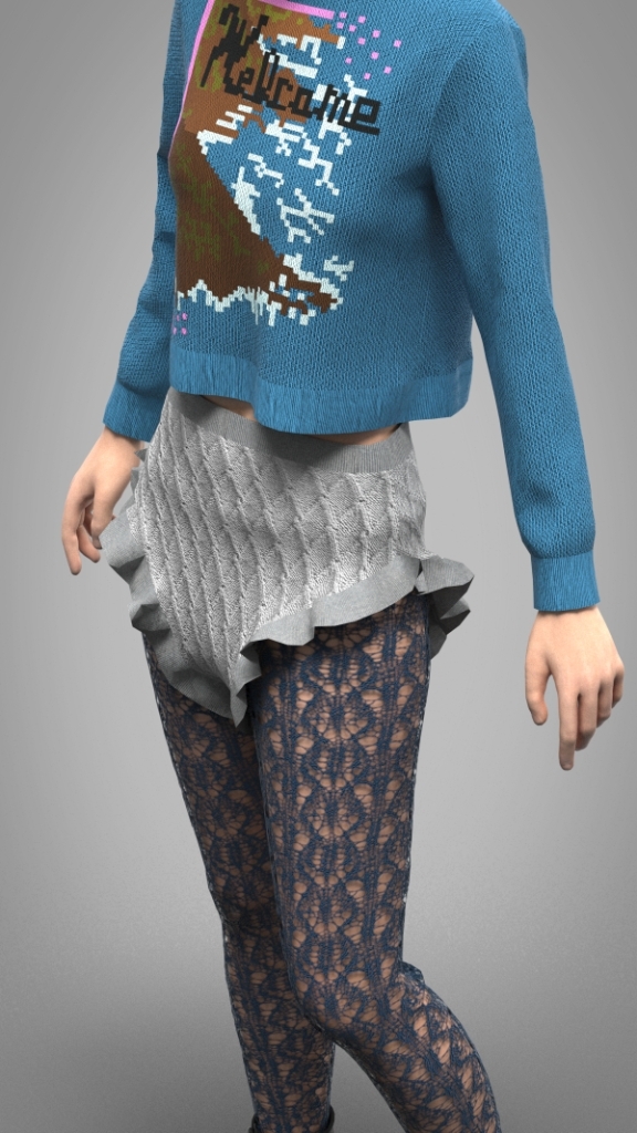 outfit girl knit 1
